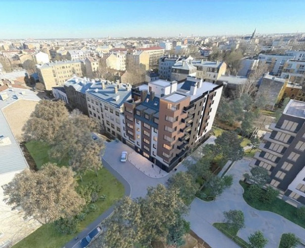 Zeme ar daudzdzīvokļu mājas būvprojektu un iesāktu būvniecību.  Projektā ir 33 dzīvokļi Rīga - foto 9