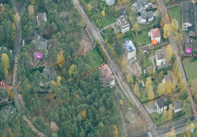 Iegādei tiek piedāvāts ekskluzīvs zemes gabals Mežaparkā.  Mazstāvu dzīvojamās apbūves Rīga - foto 3