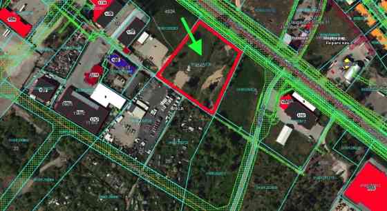 Land plot in Rumbula  along Latgales Street.  Building height: up to 6 floors Building density: up t Рижский район