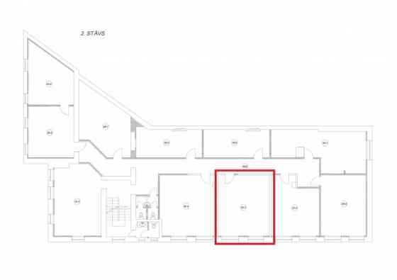Piedāvājumā biroja telpas Brasā, Starta iela 1.  + Kopējā platība 32.4 m2;  + 2. stāvs; + Ap ēku bez Rīga