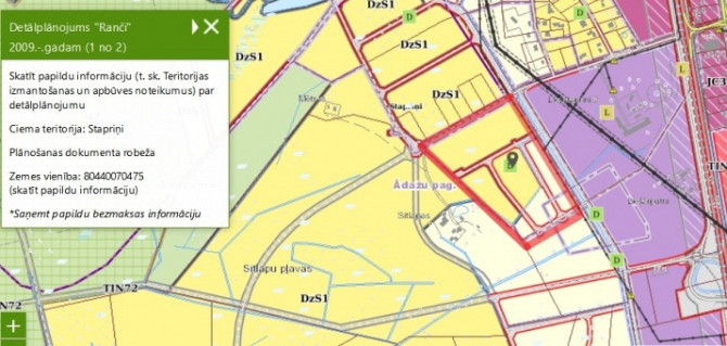 Pārdod zemes gabalu Ādažos netālu no VIA Baltic, Tallinas šosejas (A1), 9,58 ha platībā. Ādažu novads - foto 3