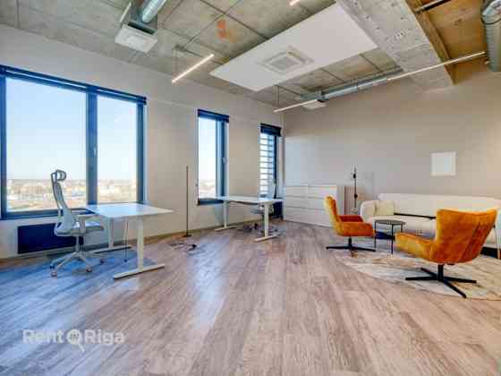 Modern office with an open-plan layout on the 10th floor of the Place Eleven office building.  6 par Rīga