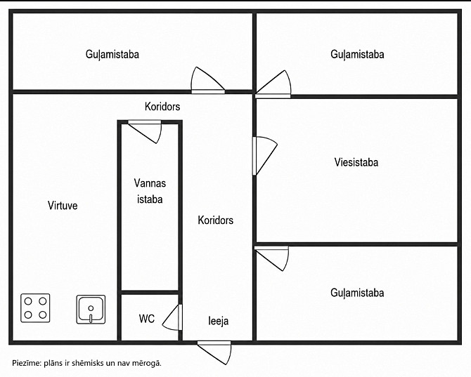 Pārdod 4 istabu dzīvokli Tīrainē (Mārupes novads)
 Viršu iela 11-29, Tīraine
 71, 4 m²
 3. stāvs... Рига - изображение 3