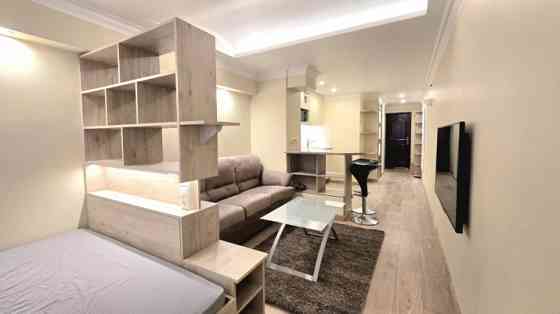 For rent a new, modern, fully furnished one-room studio apartment in a new project at Klijānu Street Rīga