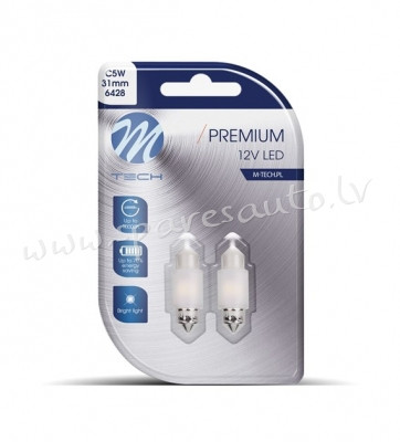 LB360W - LB360W - Blister M-TECH Premium LB360W - C5W 31mm. 12V 2xSMD2835. CANBUS. White - Gaismas D Rīga - foto 1
