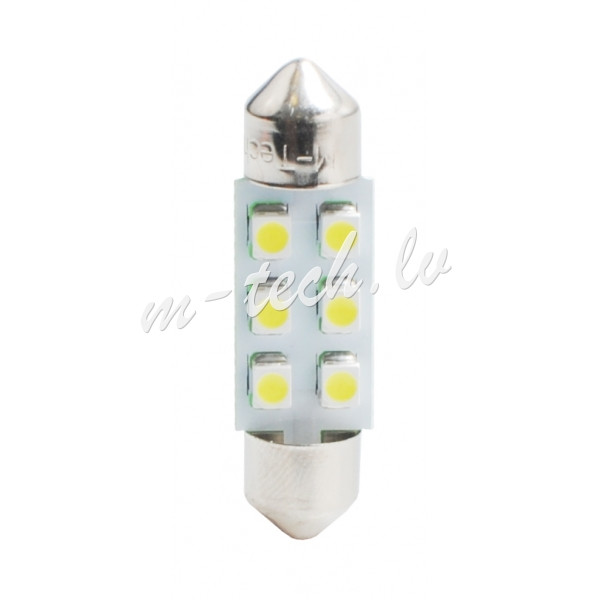 L028W - Dioda LED L028 - C5W 36mm 6xSMD3528 biała Rīga - foto 1