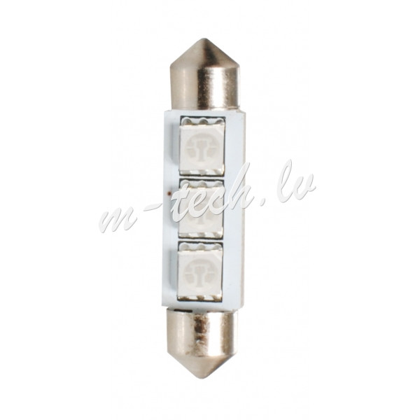 L307B - Żarówka LED L307 - C5W 41mm 3xSMD5050 CANBUS niebieska Rīga - foto 1