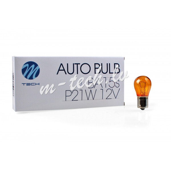 Z19 - Żarówka M-TECH S25 12V 21W BA15s AMBER Рига - изображение 1