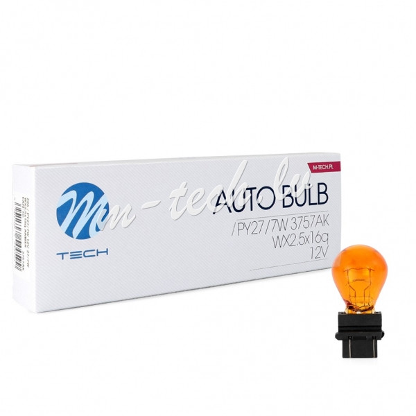 Z26 - Żarówka M-TECH PY27/7W 3757AK 12V 27/7W WX2.5x16q Рига - изображение 1