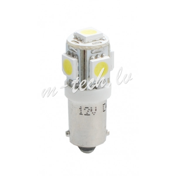 L057W - Dioda LED L057 - BA9s 5xSMD5050 Biała Rīga - foto 1