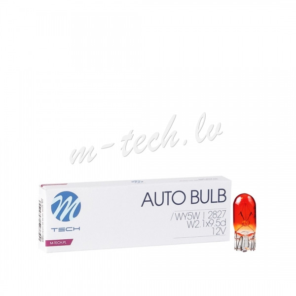 Z28 - Żarówka M-TECH WY5W T10 12V 5W W2.1x9.5d AMBER Rīga - foto 1