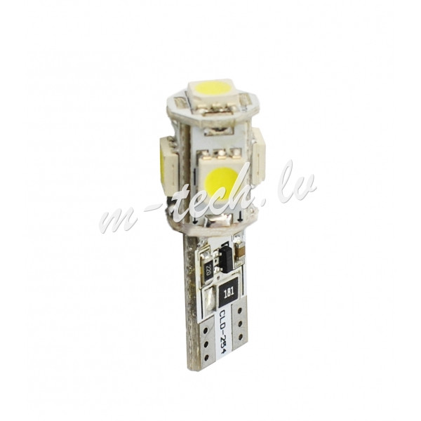 L321W - Dioda LED L321 - W5W 5xSMD5050 CANBUS biała Rīga - foto 1