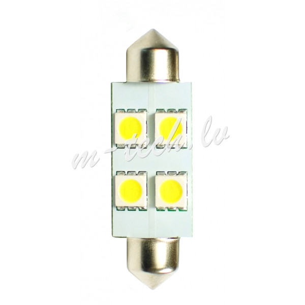 L072W - Dioda LED L072 - C5W 41mm 4xSMD5050 biała Rīga - foto 1
