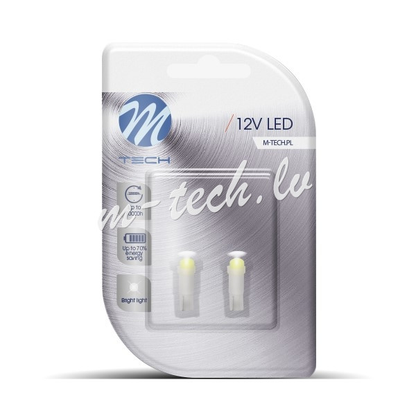 LB053W - Blister 2x M-TECH Econo LB053W - T5 1xCOB. 12V. White Rīga - foto 1