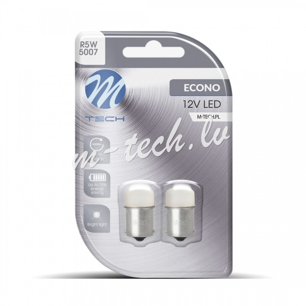 LB033W - Blister 2x M-TECH Econo LB033W - BA15s. 9xSMD3014. 12V. White Rīga - foto 1