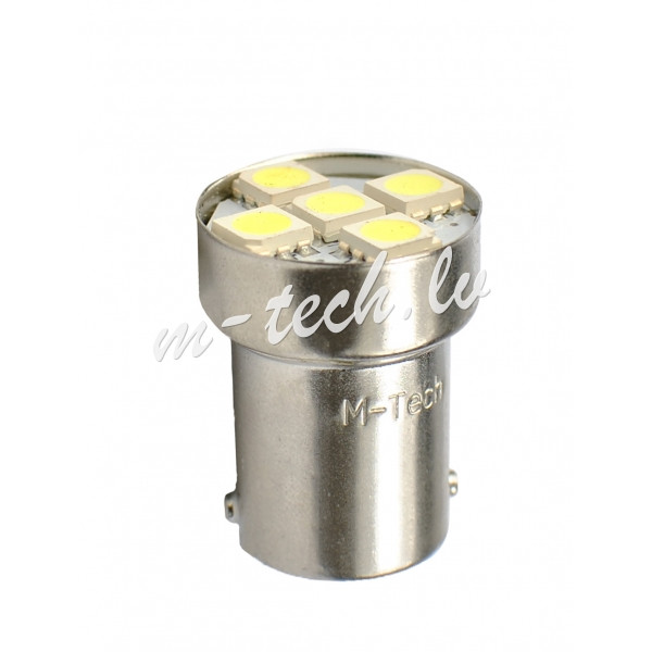 L075W - Dioda LED L075 - BA15s G18 5xSMD5050 biała Rīga - foto 1