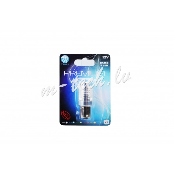 LBX501R - Blister M-TECH Premium LBX501R - BA15s. 12V 6W . Red Rīga - foto 1