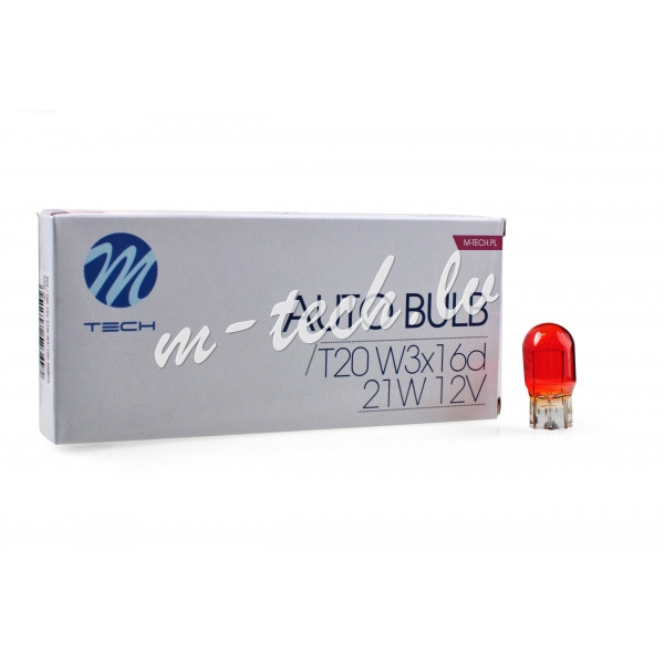 Z62 - Żarówka M-TECH WY21W  12V 21W W3x16d AMBER Rīga - foto 1