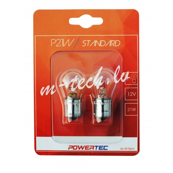 PTZ14-02B - Powertec STANDARD 12V 21W BA15s P21W Rīga - foto 1