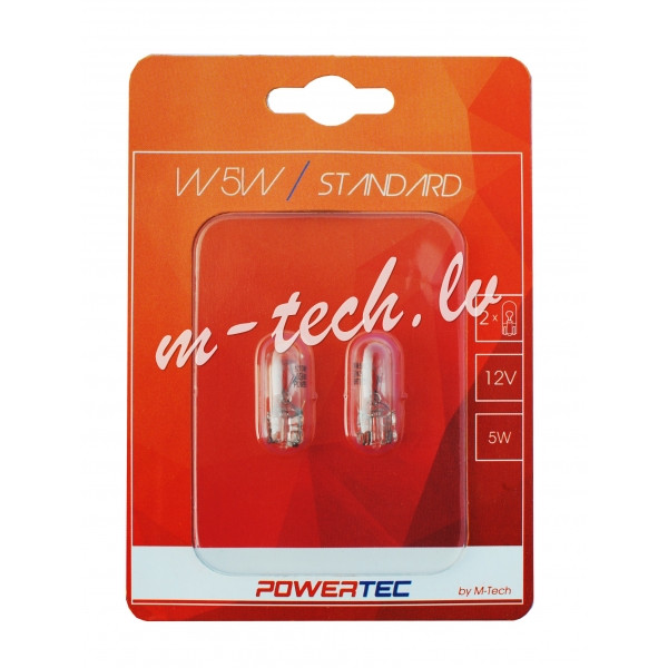 PTZ12-02B - Powertec STANDARD 12V 5W W2.1x9.5d W5W Rīga - foto 1