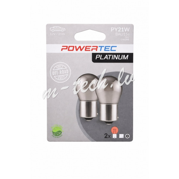 PTZCH36-02B - Powertec PY21W S25 12V 21W BAU15s Chrome Rīga - foto 1