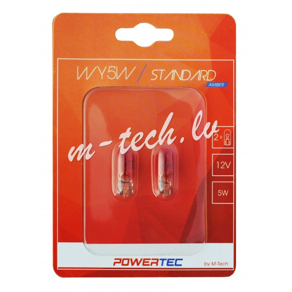 PTZ28-02B - Powertec STANDARD W5W T10  12V 5W WEGDE Amber Rīga - foto 1