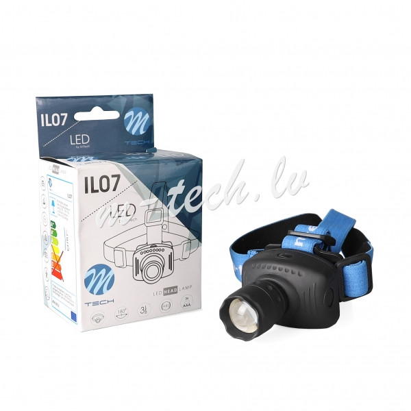 IL07 - Lampa czołowa M-TECH 3xAAA Rīga - foto 1