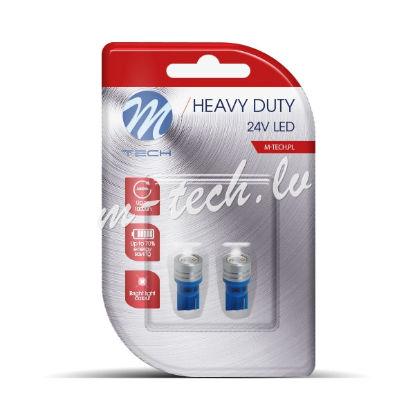 LB915B - Blister 2x M-TECH HD LB915 W5W 24V HP 1W Blue Rīga - foto 1