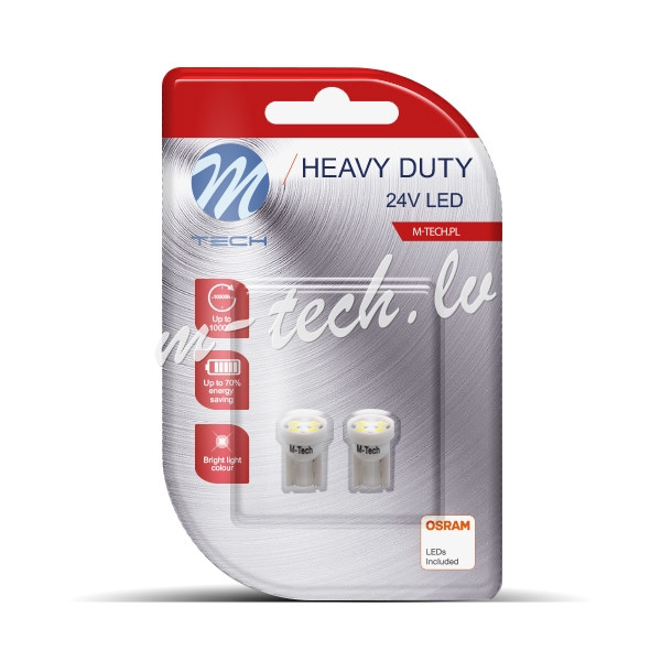LB917W - Blister 2x M-TECH HD LB917 W5W 4xSMD2835 White Rīga - foto 1
