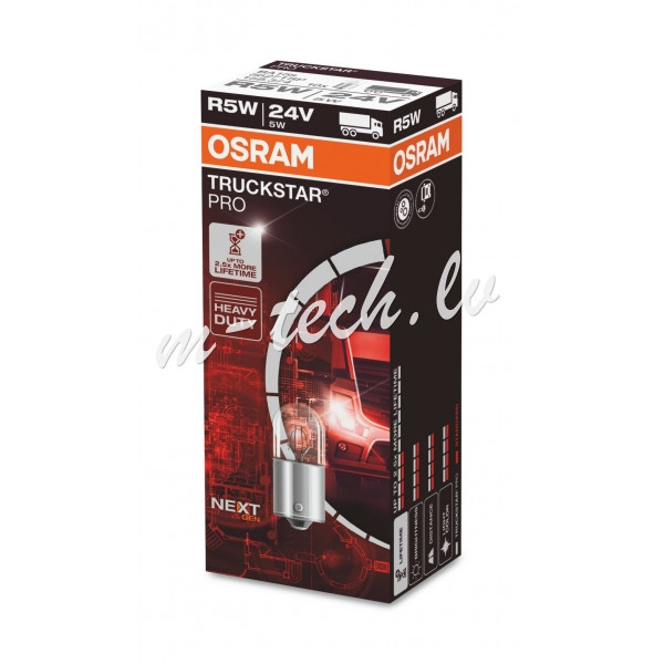 O5627TSP - OSRAM TRUCKSTAR PRO NextGen +120% BA15s 24V 5W Rīga - foto 1
