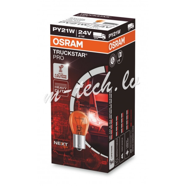 O7510TSP - OSRAM TRUCKSTAR PRO NextGen +120% BAU15s 24V 21W Rīga - foto 1