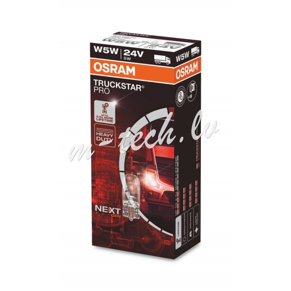 O2845TSP - OSRAM TRUCKSTAR PRO NextGen +120% W2.1x9.5d 24V 5W Rīga - foto 1
