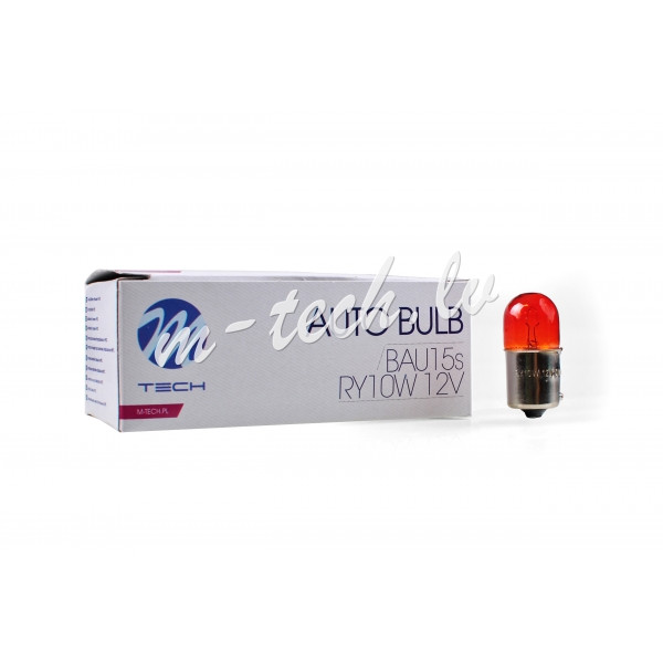 Z95 - Żarówka M-TECH RY10W 12V 10W BAU15s AMBER Rīga - foto 1