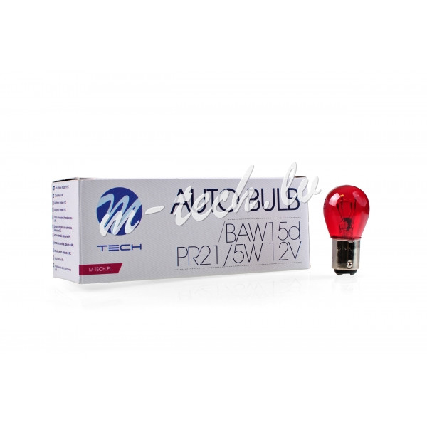 Z97 - Żarówka M-TECH PR21/5W 12V 21/5W BAW15d RED Рига - изображение 1