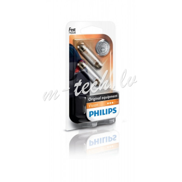 PH 12866B2 - Philips Festoon T10.5x43 12V10W SV8.5 B2 Rīga - foto 1