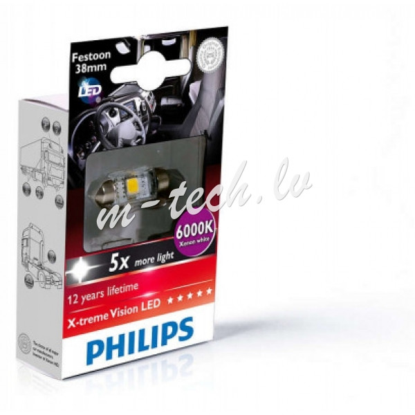 PH 249446000KX1 - Philips X-tremeUltinon gen2 Fest 10.5x38 LED 24944 6000K 24V 1W X1 24V 1W X1 Rīga - foto 1
