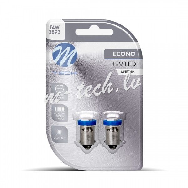 LB008B - Blister 2x M-TECH Econo LB008B - BA9s. 1xSMD5050. 12V. Blue Rīga - foto 1