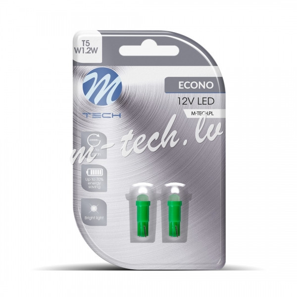 LB053G - Blister 2x M-TECH Econo LB053G - T5. 1xSMD5050. 12V. Green Rīga - foto 1