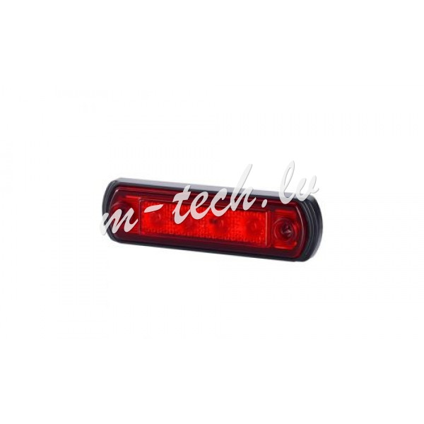 WMLHOR677 - HORPOL lampa LED obrysowa - HOR65 LD677 czerw. z odblaskiem gum. 12/24V ECE Рига - изображение 1