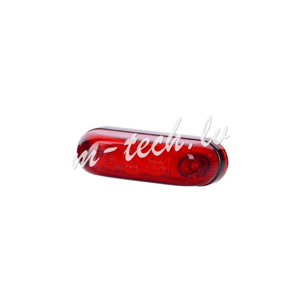 WMLHOR410 - HORPOL lampa LED obrysowa - HOR33 LD410 czerw. owalna 12/24V ECE Rīga - foto 1