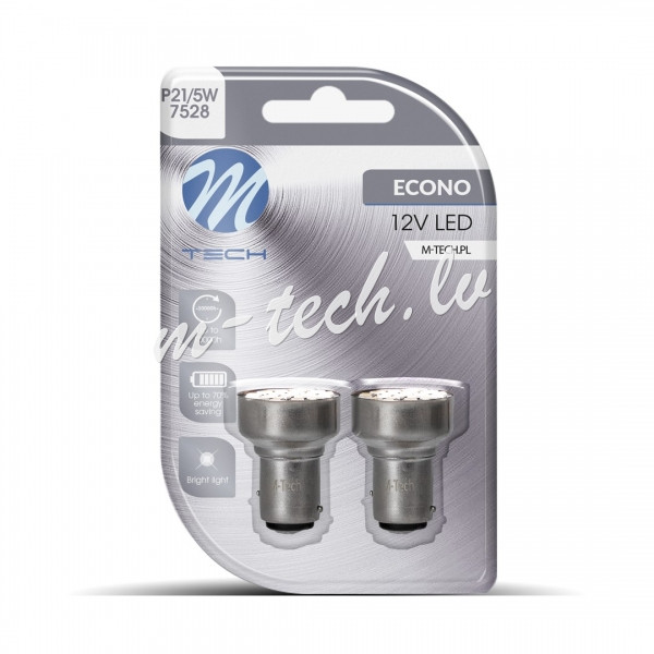LB108W - Blister 2x M-TECH Econo LB108W - BAY15d. 19xSMD2835 12V. White Rīga - foto 1