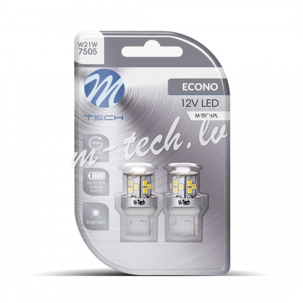 LB114W - Blister 2x M-TECH Econo LB114W - T20 W21W. 21xSMD2835. 12V White Rīga - foto 1