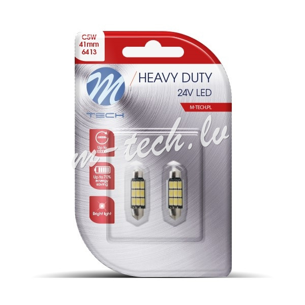 LB9816W - Blister 2x M-TECH HD LB9816W C5W 41mm 9xSMD5630 24V White Rīga - foto 1