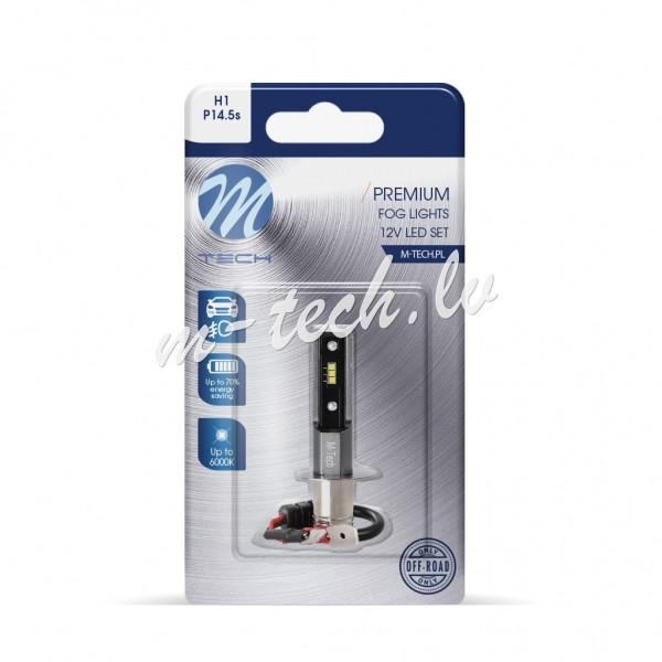 LB501W-01B - Blister M-TECH Premium LB501W-01W - H1. 12/24V 6x1616SMD LED. White Rīga - foto 1