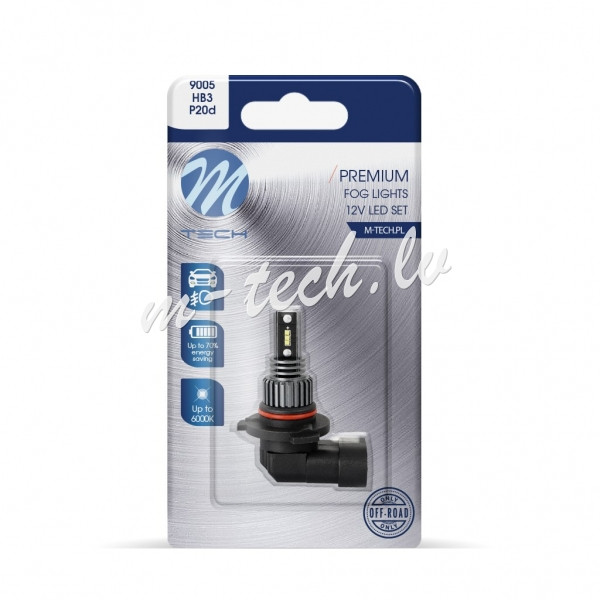 LB505W-01B - Blister M-TECH Premium LB505W-01B - 9005. 12-24V 6x1616SMD LED. White Rīga - foto 1