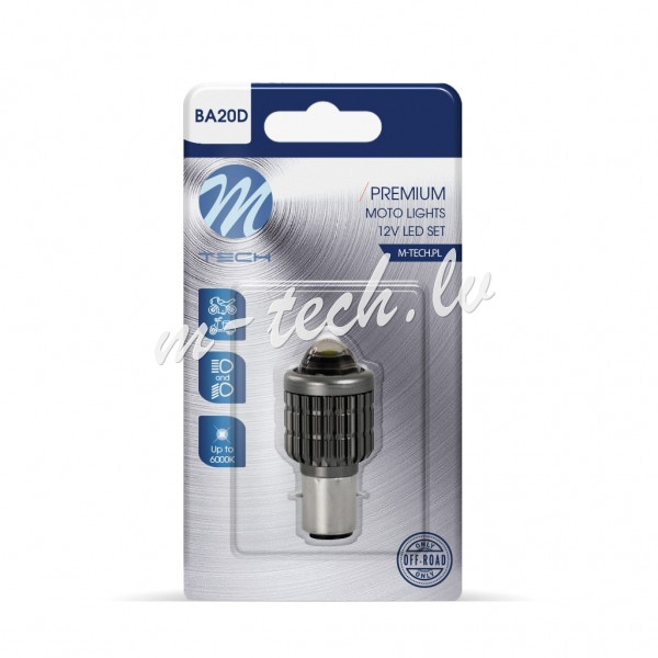 LB572W-01B - Blister M-TECH Premium LB572W-01B - BA20d.  12-24V 3570SMD LED. White Rīga - foto 1