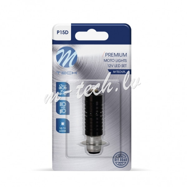 LB571W-01B - Blister M-TECH Premium LB571W-01B - P15d. 12V 2x10SMD3570 LED. White Rīga - foto 1
