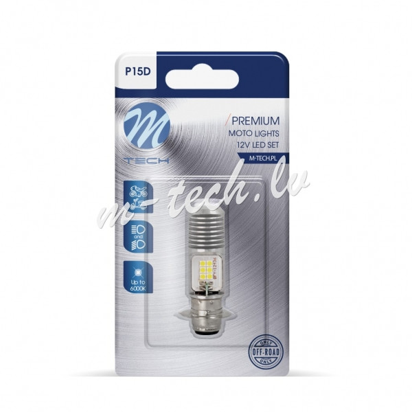 LB551W-01B - Blister M-TECH Premium LB551W-01B - P15D-25-1. 12/24V 12x3030SMD LED. White Rīga - foto 1