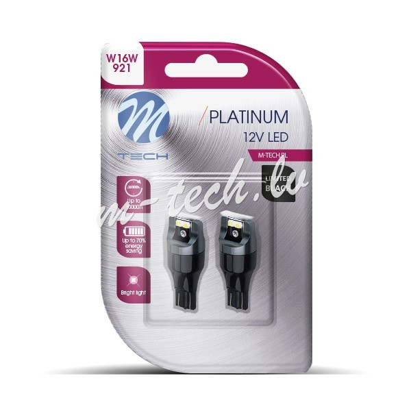 LB841W-02B - Blister M-TECH Platinum Limited Black LB841W-02B - T15 W16W. 12-24V 2x Dioda LED 4x3020 Rīga - foto 1