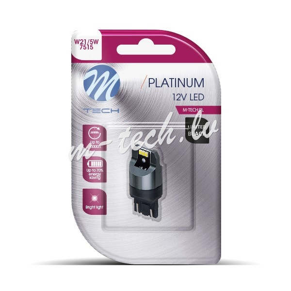LB845W-01B - Blister M-TECH Platinum Limited Black LB845W-01B - T20 W21/5W. 12-24V 1x Dioda LED 6x30 Rīga - foto 1